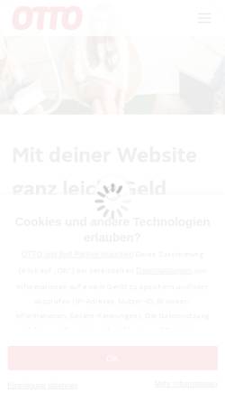 Vorschau der mobilen Webseite affiliate.otto.de, OTTO Affiliate Programm