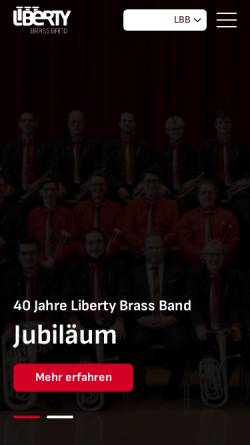 Vorschau der mobilen Webseite www.lbb.ch, Liberty Brass Band Ostschweiz