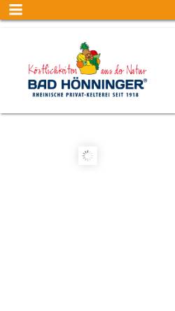 Vorschau der mobilen Webseite www.bad-hoenninger.de, Bad Hönninger