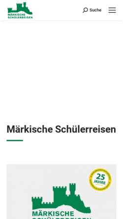 Vorschau der mobilen Webseite www.maerkische-schuelerreisen.de, Märkische Schülerreisen