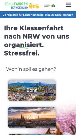 Vorschau der mobilen Webseite www.schulfahrtenservice.de, Schulfahrten Service Büro
