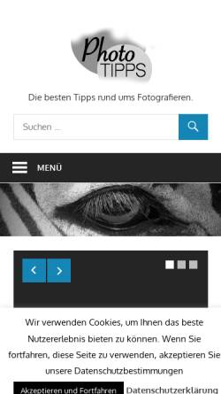 Vorschau der mobilen Webseite www.photo-tipps.de, Net Foto Art Club
