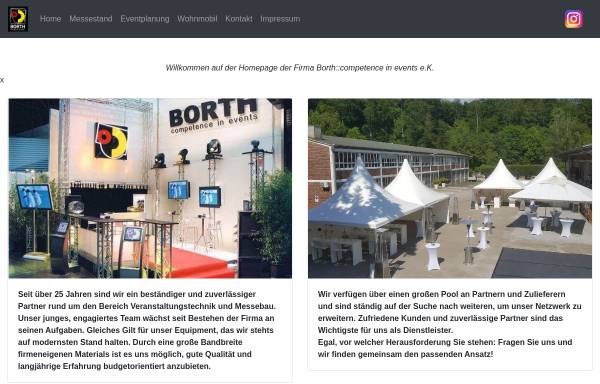 Vorschau von www.borth.de, Borth Competence in Events e.K.
