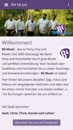 Vorschau der mobilen Webseite www.b4-music.de, B4
