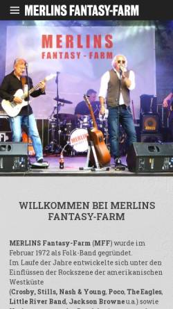 Vorschau der mobilen Webseite www.merlinsfantasyfarm.de, Merlins Fantasy Farm