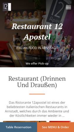 Vorschau der mobilen Webseite www.12apostel-arnstadt.de, Nightlife