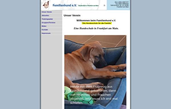 Vorschau von www.familienhund-frankfurt.de, Familienhund e.V.