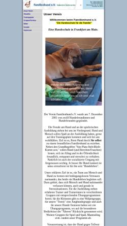 Vorschau der mobilen Webseite www.familienhund-frankfurt.de, Familienhund e.V.