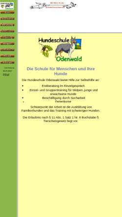 Vorschau der mobilen Webseite www.hundeschule-odenwald.de, Hundeschule Odenwald