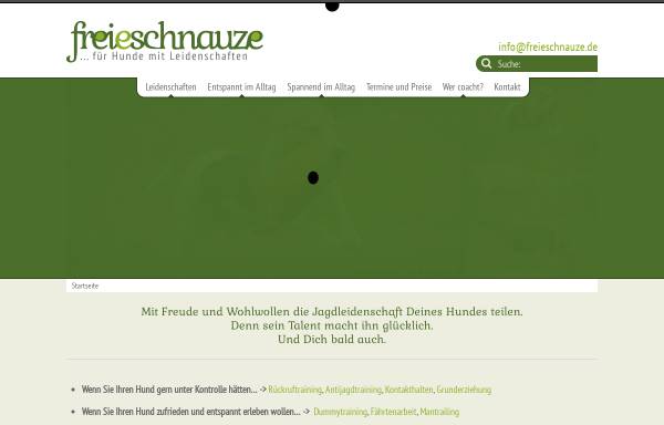 Vorschau von www.freieschnauze.de, Rhein Main Hundeschule