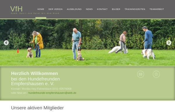 Vorschau von www.hundefreunde-empfershausen.de, Verein für Hundefreunde Empfershausen e. V.