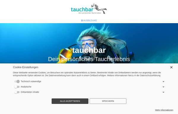 Vorschau von tauchbar.com, Die Tauchbar