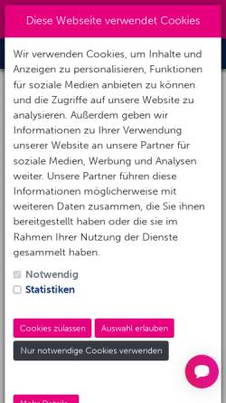 Vorschau der mobilen Webseite www.tsce.de, Tauchsportcenter Erlangen GmbH