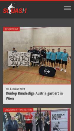 Vorschau der mobilen Webseite www.squash.or.at, Österreichischer Squash Rackets Verband