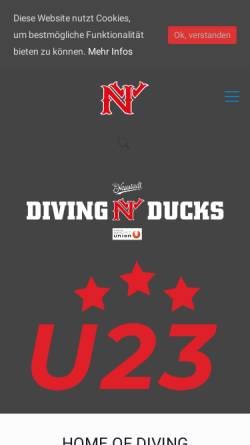 Vorschau der mobilen Webseite www.divingducks.com, Wr. Neustadt Diving Ducks