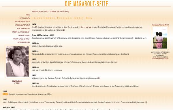 Vorschau von www.marabout.de, Unity Dow