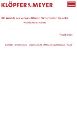 Vorschau der mobilen Webseite www.kloepfer-meyer.de, Klöpfer & Meyer