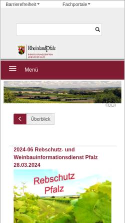 Vorschau der mobilen Webseite www.dlr.rlp.de, Dienstleistungszentren Ländlicher Raum (DLR)