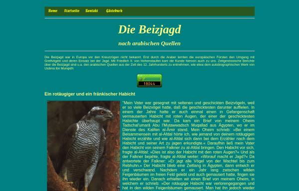 Vorschau von www.manfredhiebl.de, Die Beizjagd