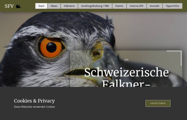 Vorschau von www.falknerei.ch, Schweizerische Falkner Vereinigung