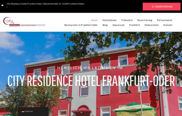 Vorschau von www.hotel-city-residence.de, City Residence Hotel Frankfurt-Oder