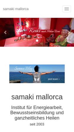 Vorschau der mobilen Webseite www.samaki-mallorca.com, Susanne und Markus Bender