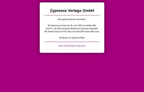 Vorschau von www.zypresse.com, Zypresse