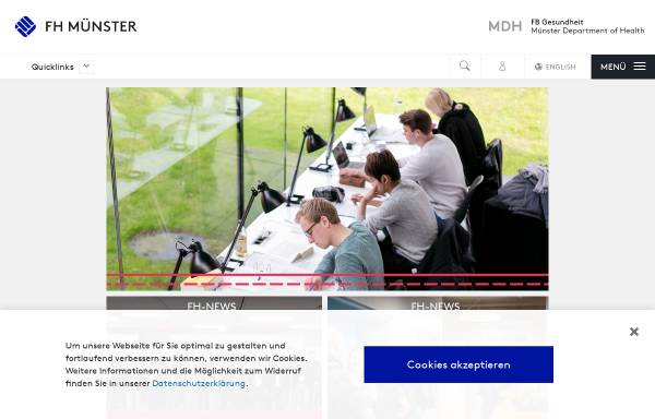 Vorschau von www.fh-muenster.de, Fachbereich Pflege und Gesundheit der Fachhochschule Münster