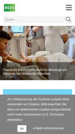 Vorschau der mobilen Webseite massageschule.klinikum.uni-muenchen.de, Staatliche Berufsfachschule für Massage