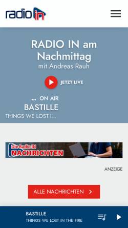 Vorschau der mobilen Webseite www.radio-in.de, Radio IN