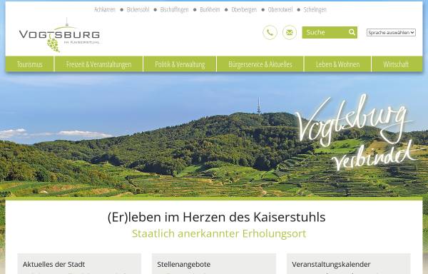 Vorschau von www.vogtsburg-im-kaiserstuhl.de, Stadt Vogtsburg