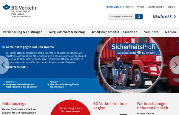 Vorschau von www.bg-verkehr.de, Arbeitsmedizinischer und sicherheitstechnischer Dienst (ASD) der BG Verkehr