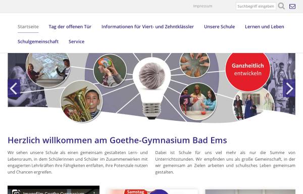 Vorschau von www.gg-badems.org, Goethe-Gymnasium Bad Ems
