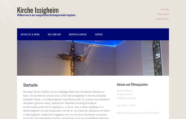 Vorschau von www.ev-kirche-issigheim.de, Evangelische Kirchengemeinde