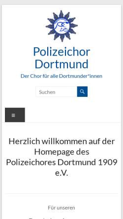 Vorschau der mobilen Webseite www.polizeichor-dortmund.de, Polizeichor Dortmund 1909 e.V.