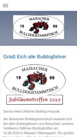 Vorschau der mobilen Webseite www.maisacher-bulldogstammtisch.de, Maisacher Bulldogstammtisch