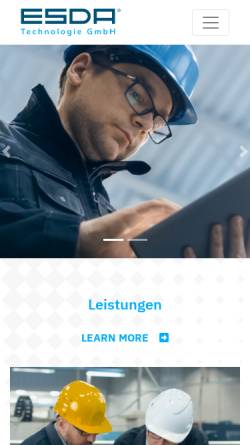 Vorschau der mobilen Webseite technologie.esda.de, ESDA Kunststoffverarbeitung GmbH