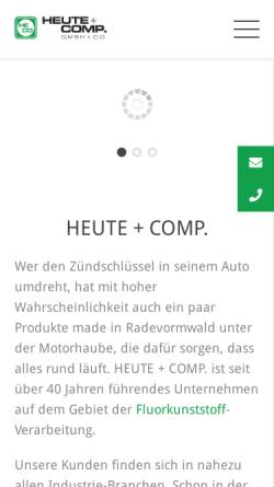 Vorschau der mobilen Webseite heutecomp.de, Heute + Comp. GmbH + Co.