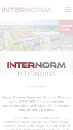 Vorschau der mobilen Webseite www.internorm.de, Internorm Kunststofftechnik GmbH