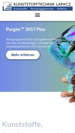 Vorschau der mobilen Webseite kunststofftechnik-lapacz.de, Kunststofftechnik Ulrike Lapacz