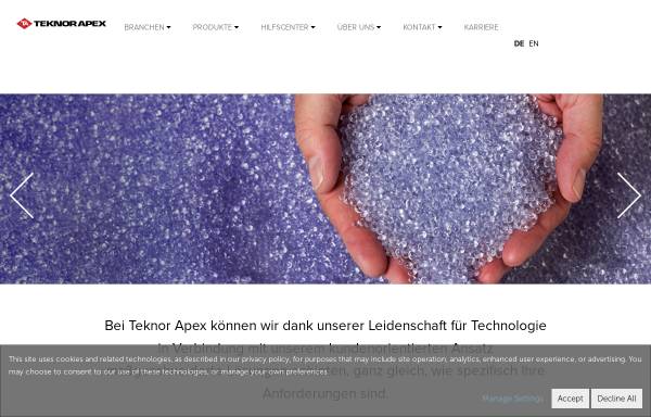 Vorschau von www.pts-teknorapex.com, PTS-Marketing- & Vertriebs- GmbH