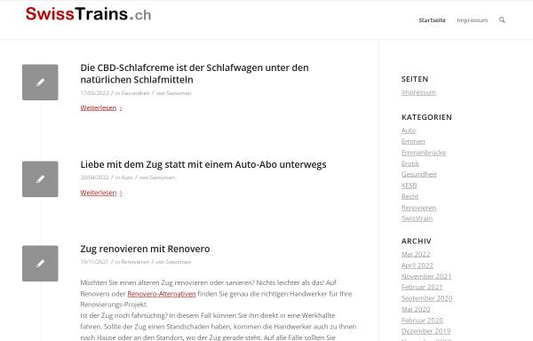 Vorschau von www.swisstrains.ch, Swisstrains.ch