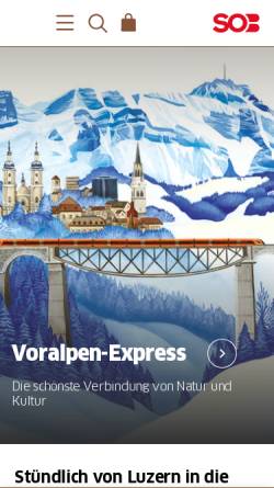 Vorschau der mobilen Webseite www.voralpen-express.ch, Voralpen-Express