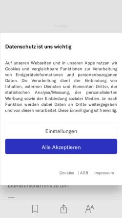 Vorschau der mobilen Webseite www.nzz.ch, Einstieg in die literarische Lufthansa: Oder soll es eine «Schweizer Germanistik» geben?
