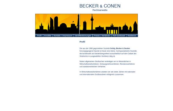 Vorschau von www.becker-conen.de, Kanzlei Becker und Conen