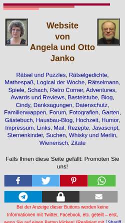 Vorschau der mobilen Webseite janko.at, Janko, Angela und Otto