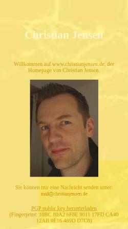 Vorschau der mobilen Webseite www.christianjensen.de, Jensen, Christian