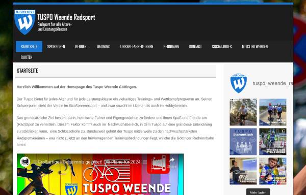 Vorschau von www.tuspoweende-radsport.de, Radsportverein Tuspo Weende