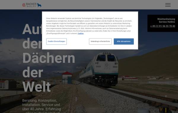 Vorschau von www.weichenheizung.de, Wolff Weichenheizungen & Oberbau GmbH