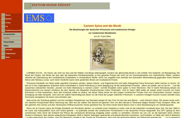 Vorschau von www.edition-musik-suedost.de, Carmen Sylva